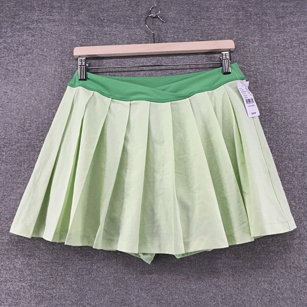 PacSun LA Hearts Active Golf Pleated Skort Women Size Large Green Tennis NEW $40